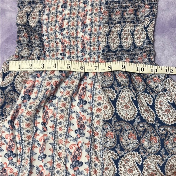 Japna White and Blue Pleated Halter Sundress - Picture 6 of 9